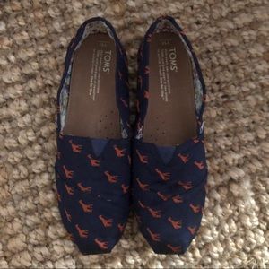 TOMS Giraffe Canvas Slip On Shoes Y5.5